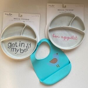 Bella Tunno Wonder Plates Silicone suction plates bpa free silicone bib